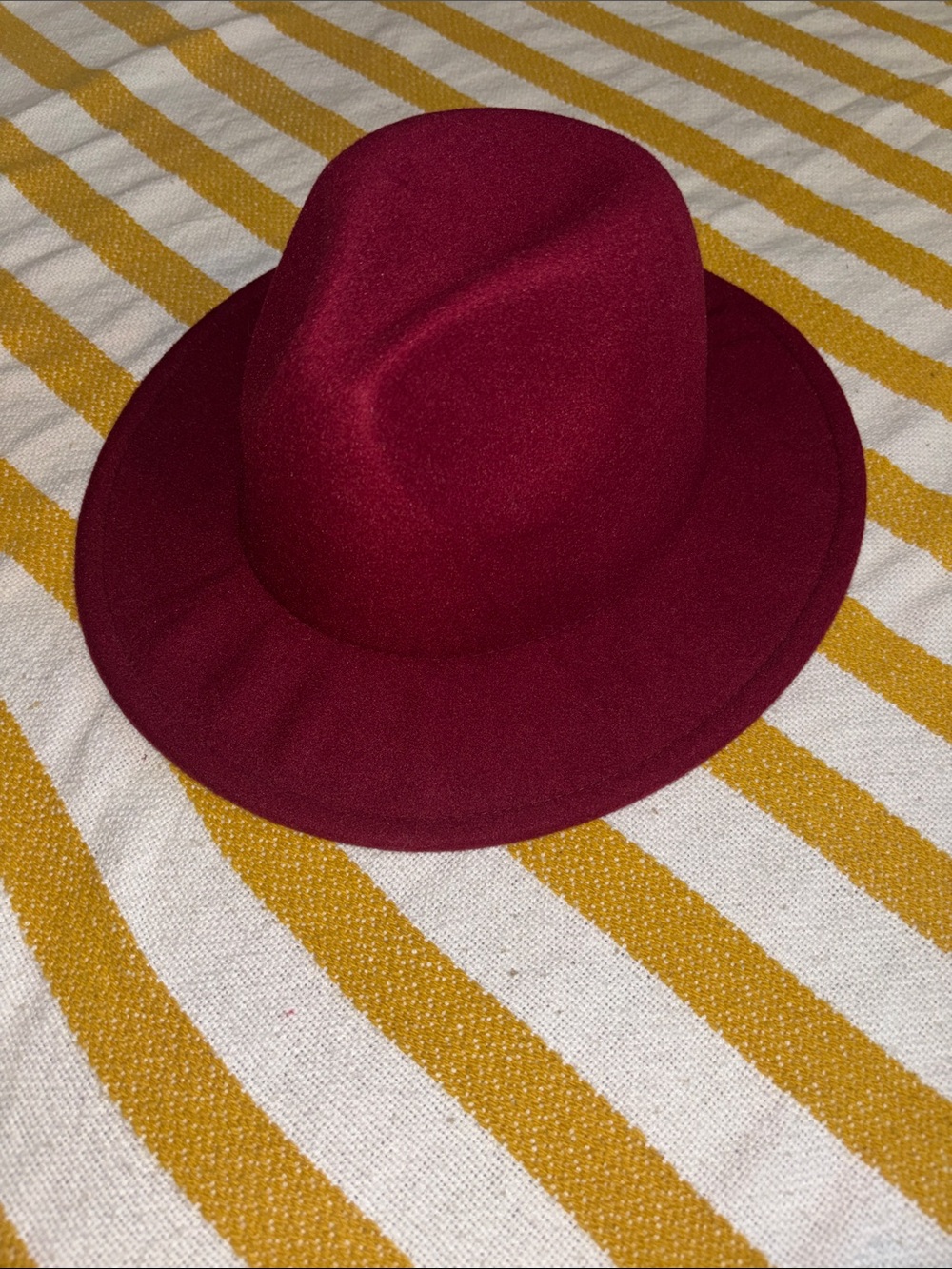 Women's Burgundy Fedora